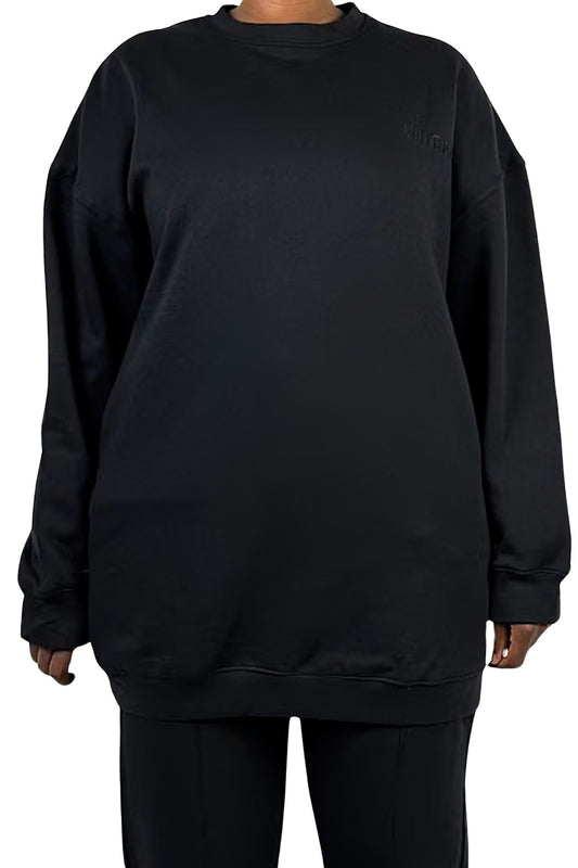 women's oversized sweatshirt modest loungewear stylish sweatsuit black colour