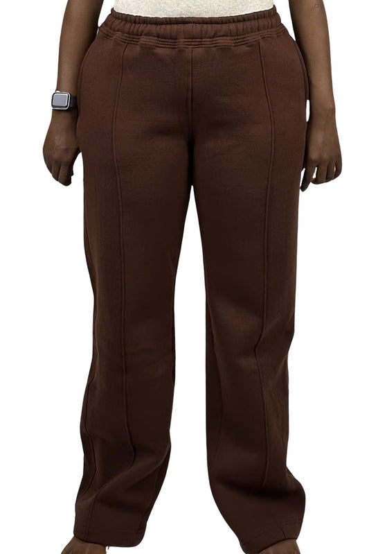 women's sweatpants oversized jogger pants cozy loungewear warm sweatsuit brown colour