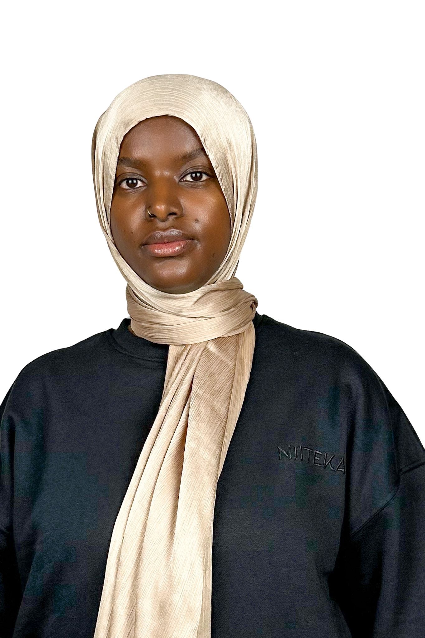 crinkle satin hijabs for wedding party hijab dine out hijab summer hijab colour clay