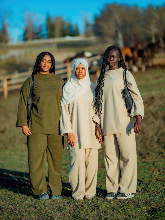 Corduroy Pants Set